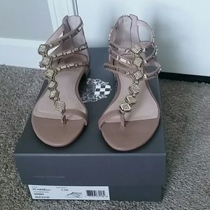 Vince Camuto pink jeweled sandals